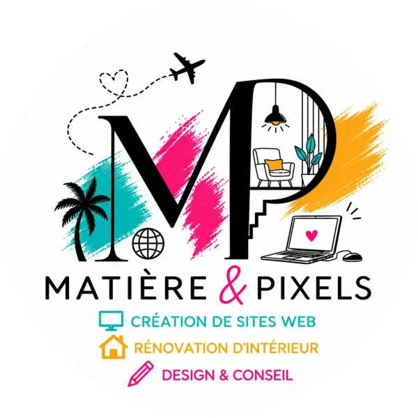Logo Matière & Pixels en cercle